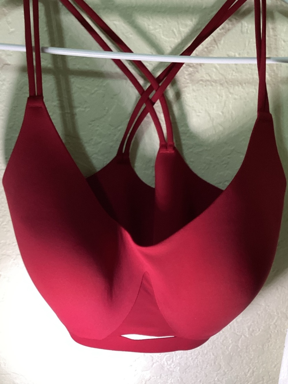 Victoria's Secret Wine Red Strappy Molded Bralette